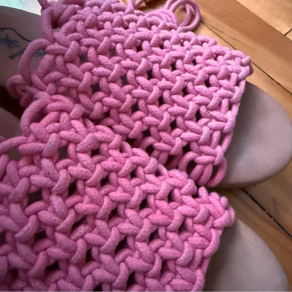 ⚡️10$ sale⚡️ Free People Candy Pink Crochet Clogs Size 37 - Picture 3 of 6